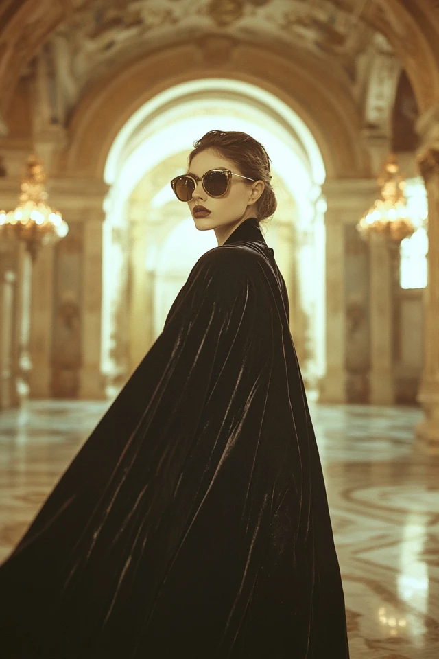 Combining Silk and Velvet for Dramatic Capes: A Luxurious Statement of Elegance - photo 4