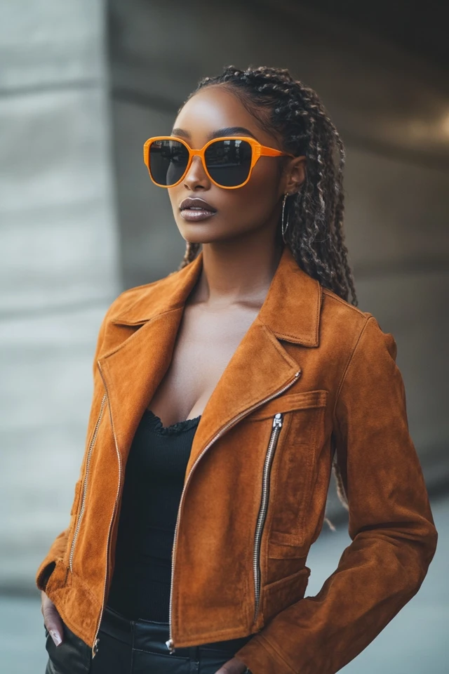 Pairing Suede and Faux Leather in Statement Jackets: A Perfect Blend of Texture and Edge - photo 4