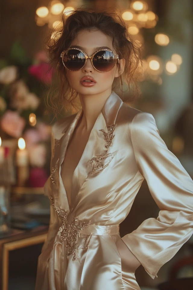 Satin and Embellished Details for Wedding Guest Gowns: Effortless Glamour and Sophistication - photo 4