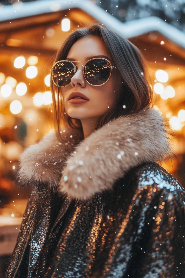 Satin and Faux Fur Together for Luxe Holiday Jackets: Elevate Your Winter Wardrobe - photo 4