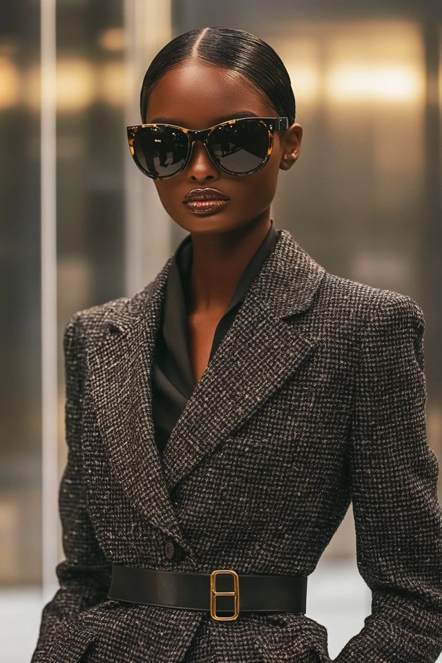 Mixing Leather and Tweed for Structured Workwear: Power Dressing with a Modern Edge - photo 4
