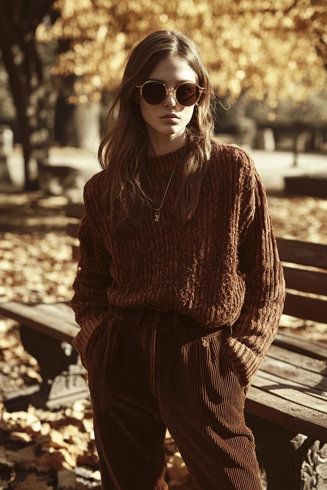 Pairing Corduroy and Knit Fabrics for Warm Layers: Cozy and Chic Cold-Weather Styling - photo 4