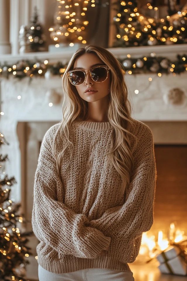 Metallics and Knits for Stylish Holiday Sweaters - photo 4