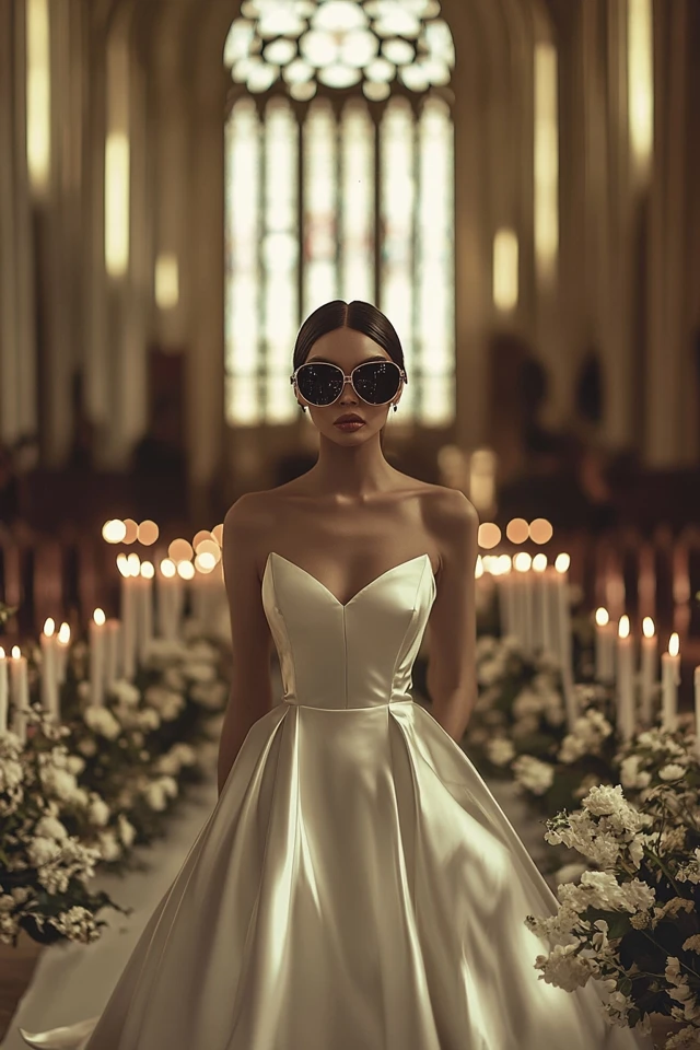 Satin and Velvet Together for Luxe Bridal Gowns - photo 4