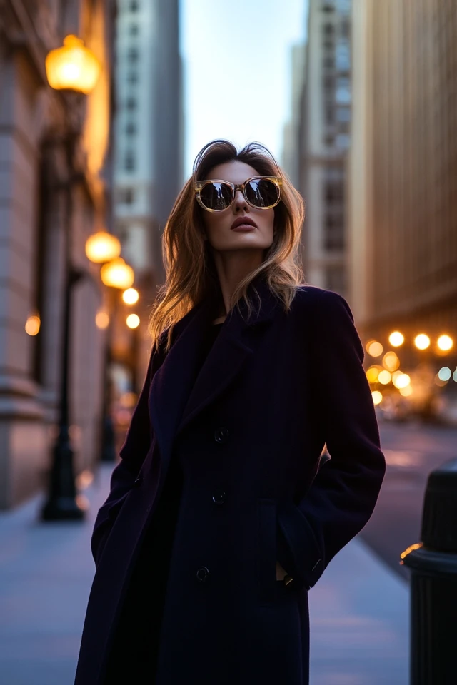 Luxe Wool Coats in Jewel Tones for Fall Evening Wear - photo 4