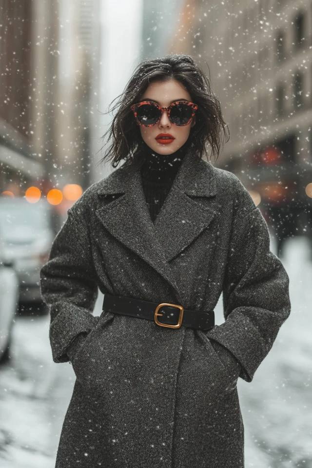 Statement Belts Over Oversized Coats for Winter Style - photo 4