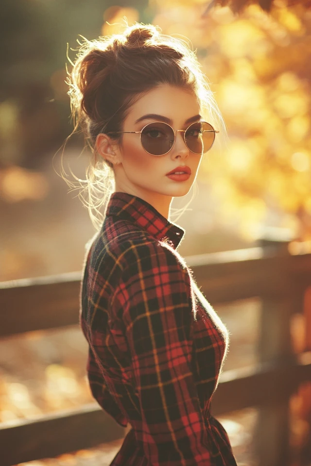 Striking Plaid Dresses for Fall Layers - photo 4