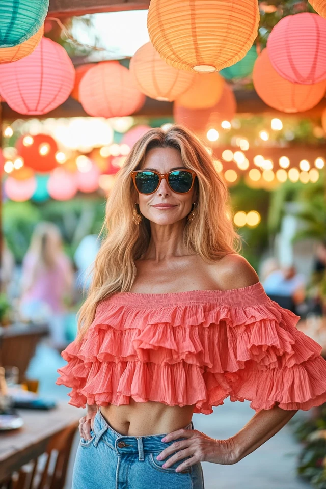 Ruffled Tops in Bright Colors for Summer Events - photo 4