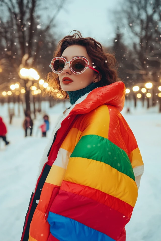 Oversized Puffer Jackets in Bright Hues for Winter Fun - photo 4