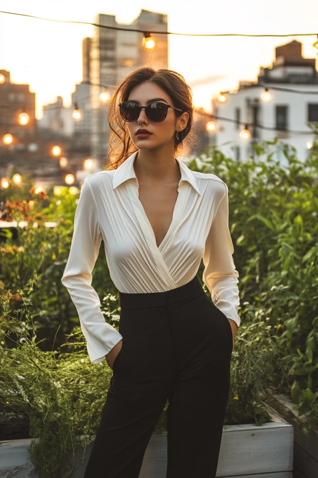 Layered Wrap Blouses for Work-to-Play Looks - photo 4