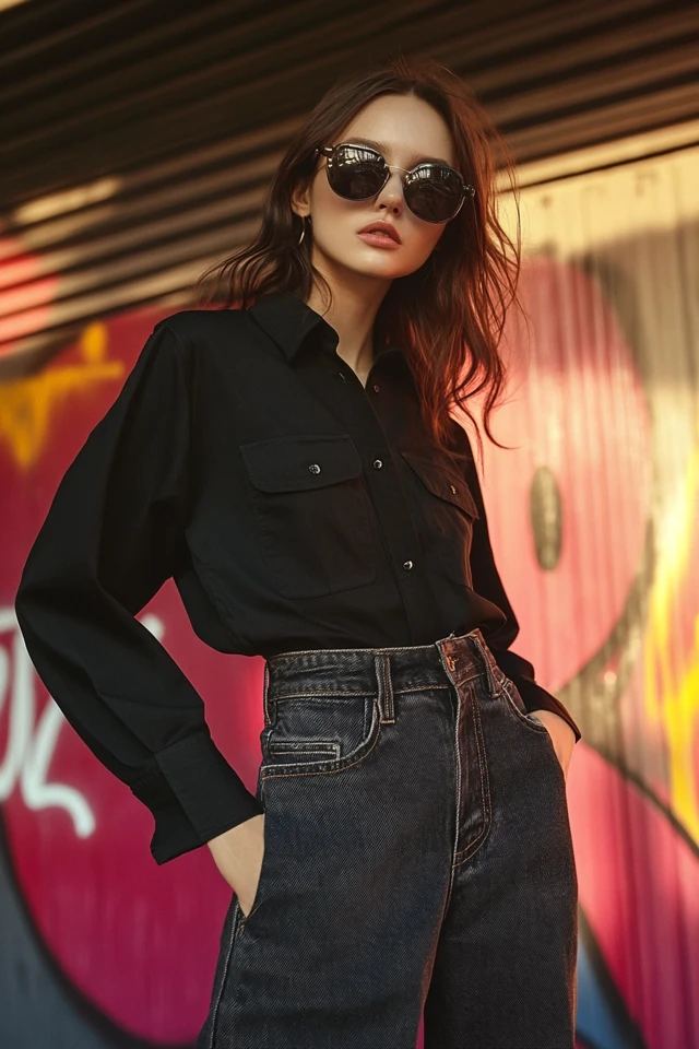 Straight-Leg Jeans with Sculptural Seams - photo 4