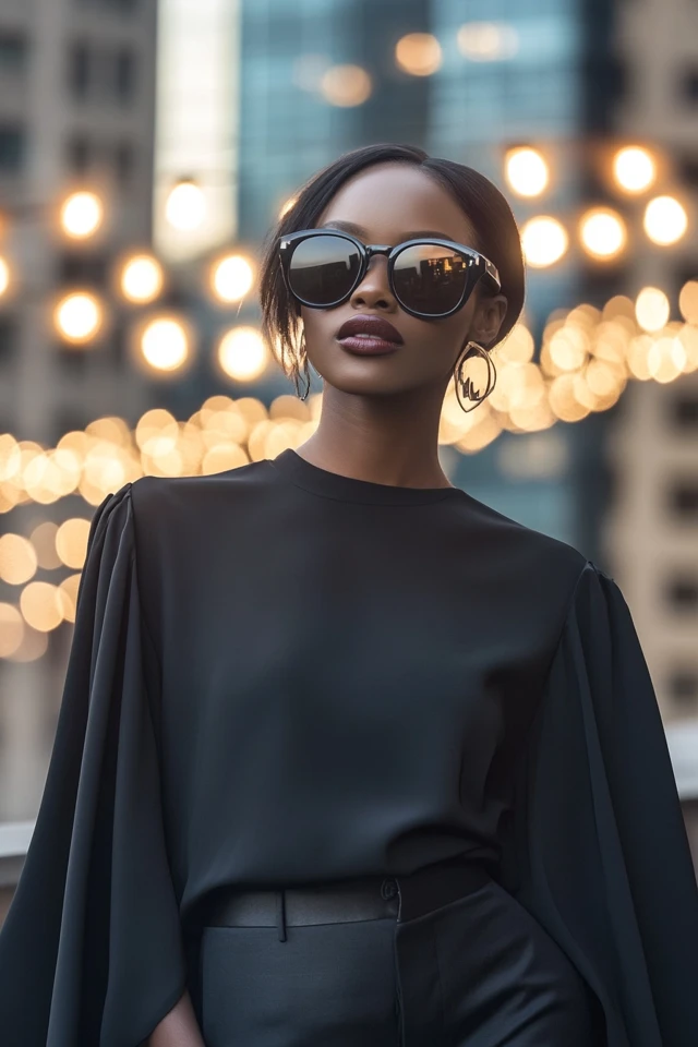 Asymmetrical Cape Blouses for Bold Style - photo 4