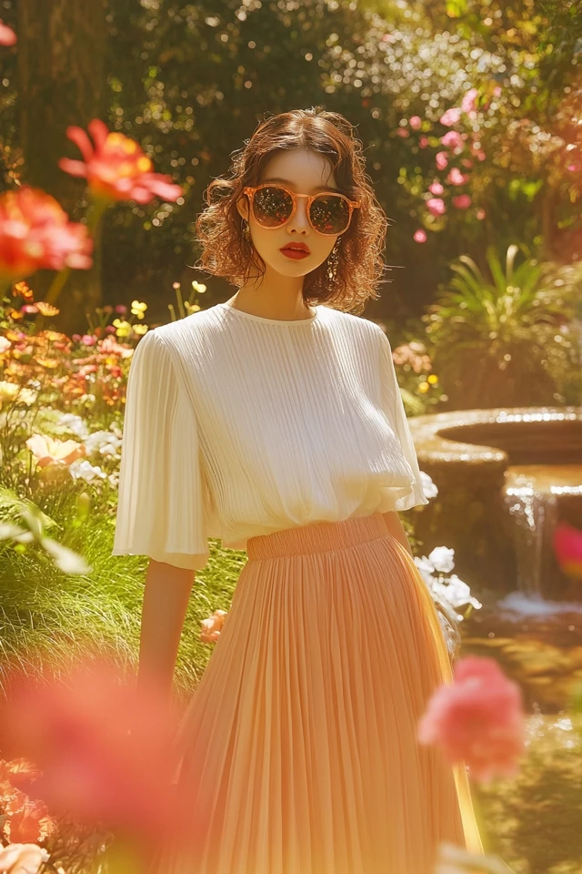 Pleated Maxi Skirts with Layered Details for Effortless Elegance - photo 4