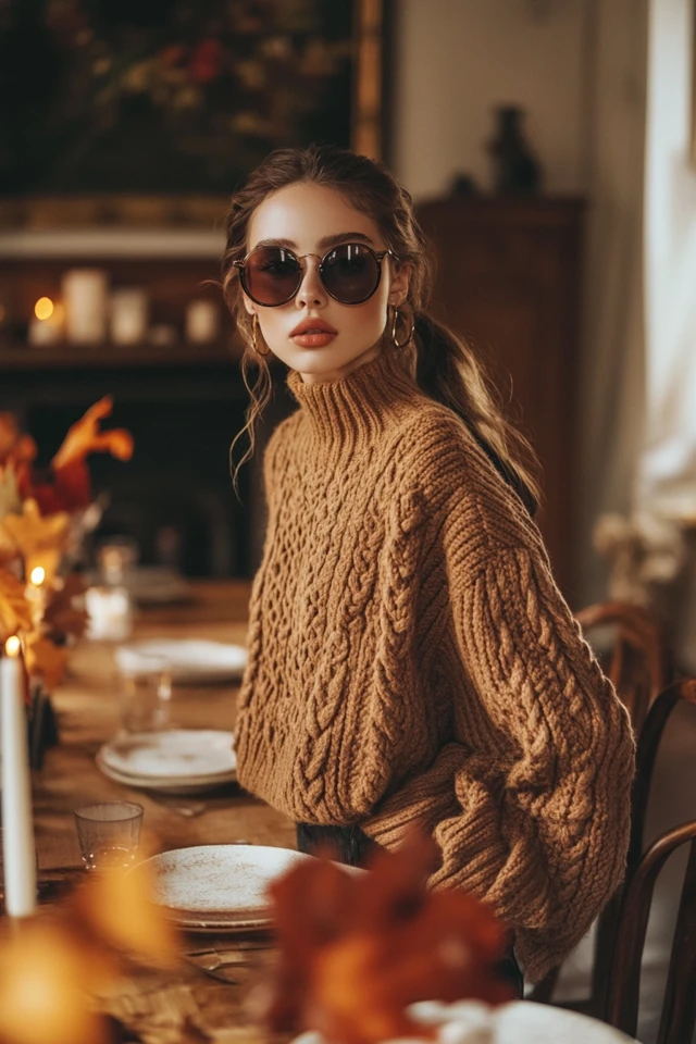 Cozy Thanksgiving Dinner Outfits with Warm Sweaters: Comfort Meets Seasonal Style - photo 4