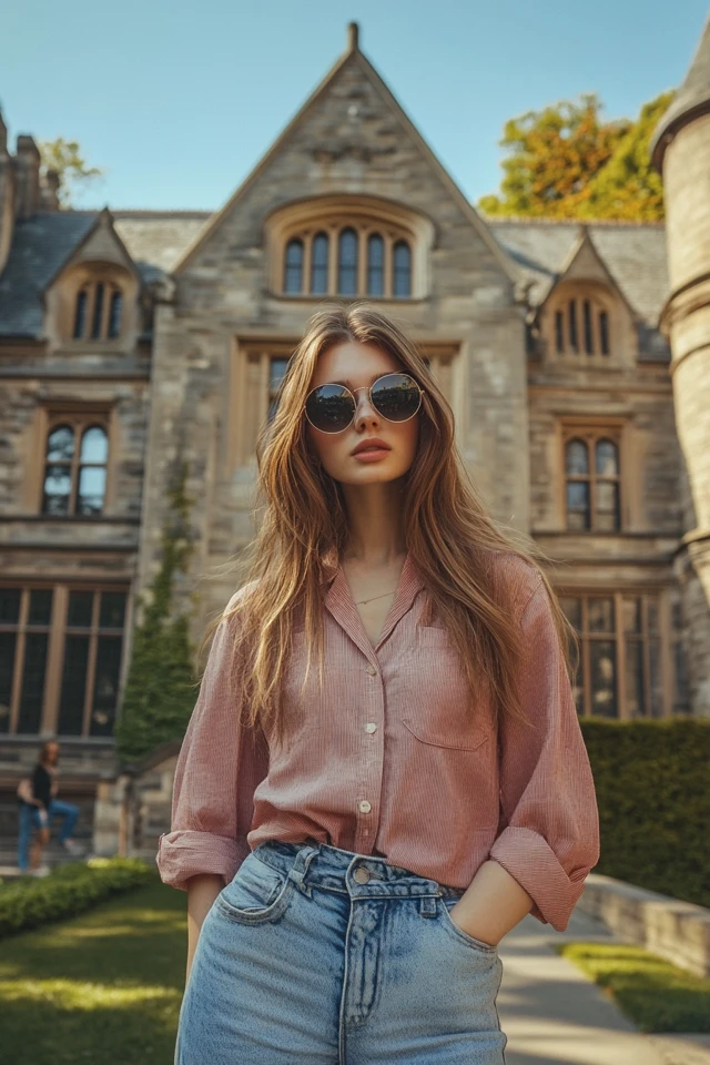 Casual Campus Styles with Oversized Button-Downs: Effortless Comfort Meets Academic Chic - photo 4