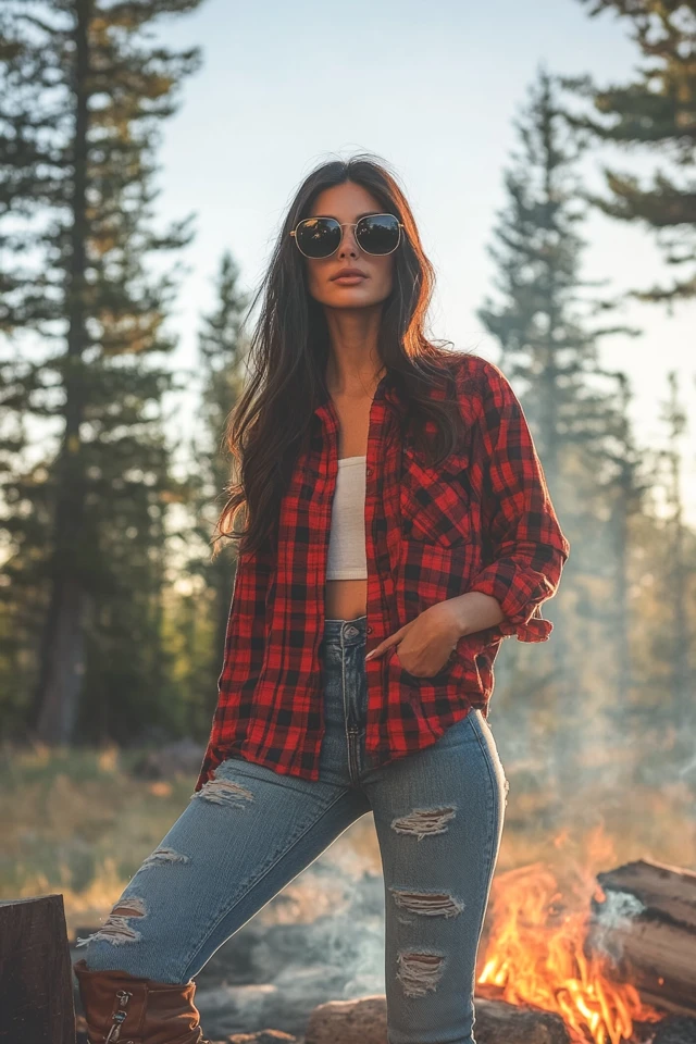 Relaxed Camping Styles with Cozy Flannels: Effortless Comfort for Outdoor Adventures - photo 4