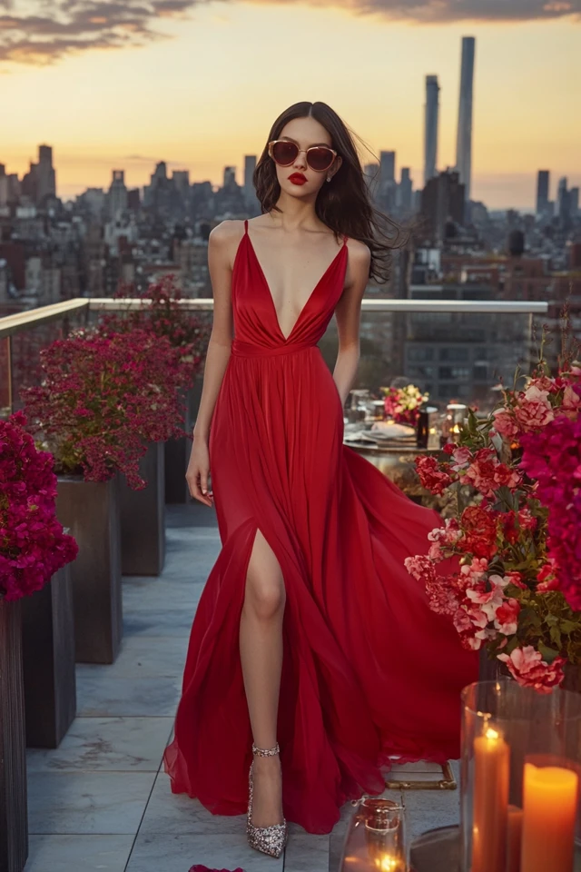 Bold Anniversary Trip Dresses with Jewel-Toned Hues: Celebrate in Vibrant Elegance - photo 4