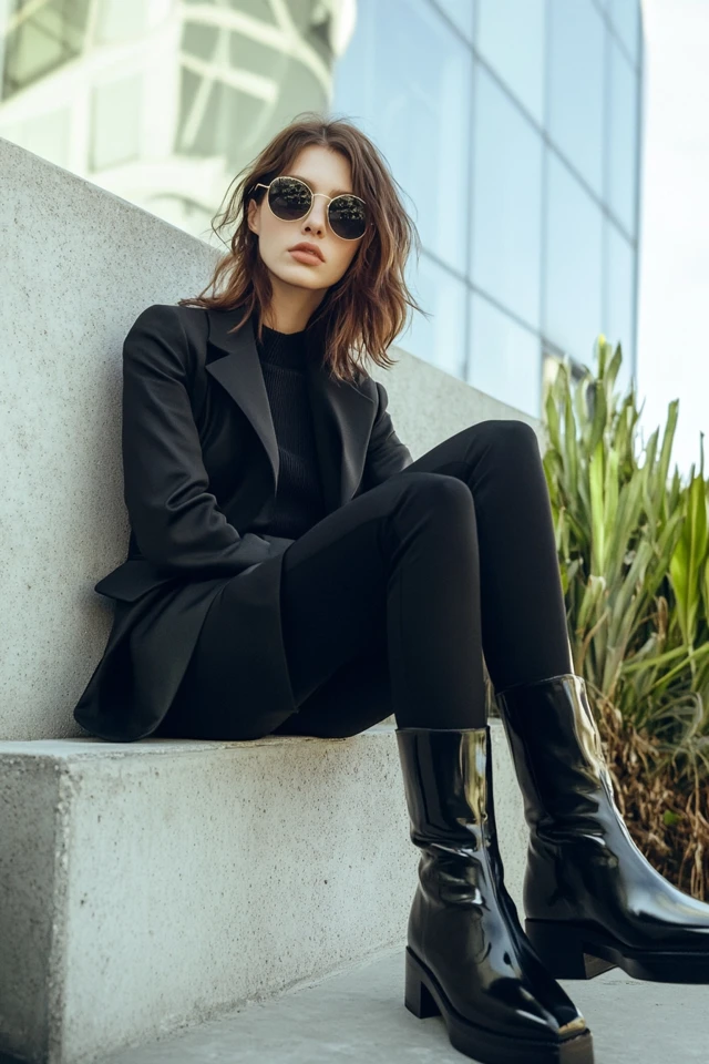 Slim Black Boots for Timeless Edge: Effortlessly Cool and Eternally Chic - photo 5