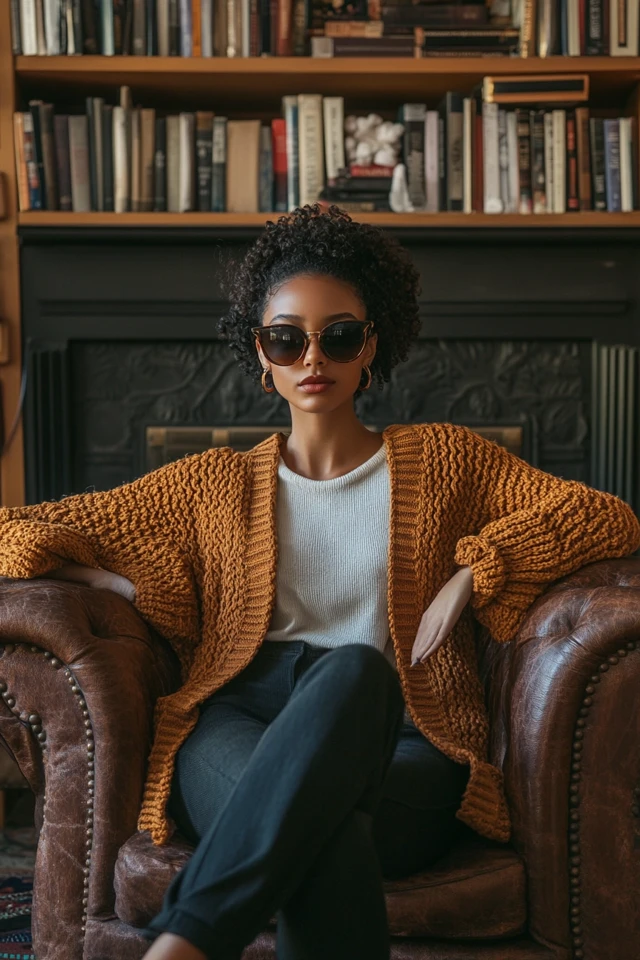 Effortless Book Club Styles with Comfy Knitwear: Cozy Looks for Literary Gatherings - photo 4