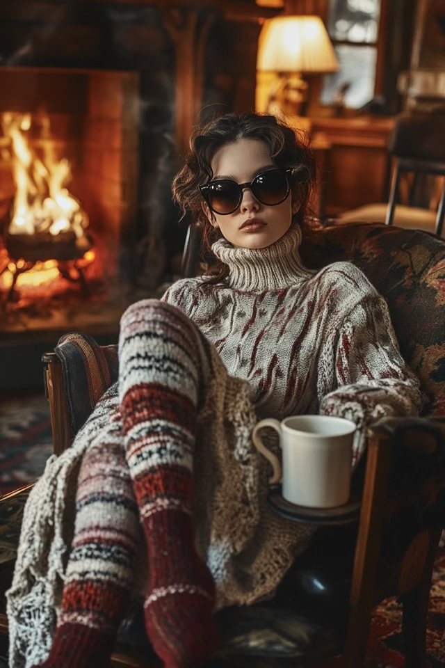 Cozy Knit Socks for Extra Warmth Indoors - photo 4