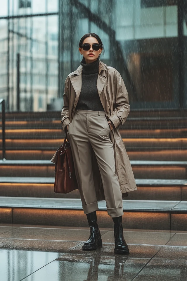 Slim Waterproof Pants for Rainy Days at Work - photo 4
