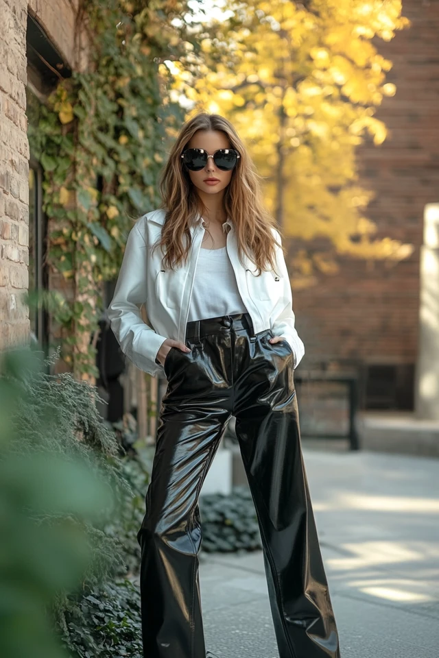 Fitted Leather Pants for Dry, Crisp Weather: Edgy, Sleek, and Perfectly Seasonal - photo 5
