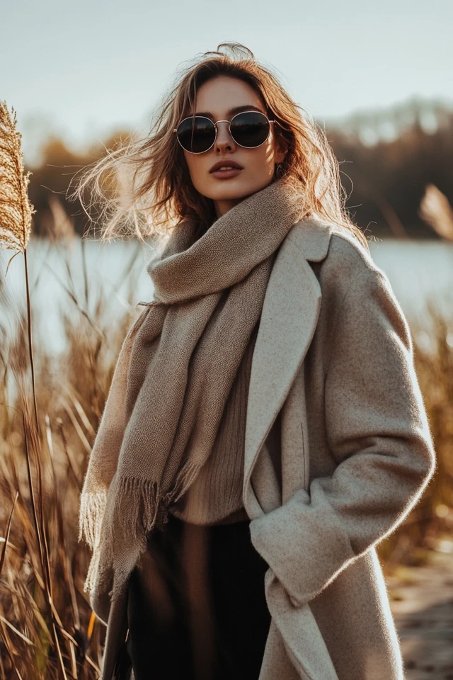 Stylish Layered Scarves for Cool Morning Walks - photo 4