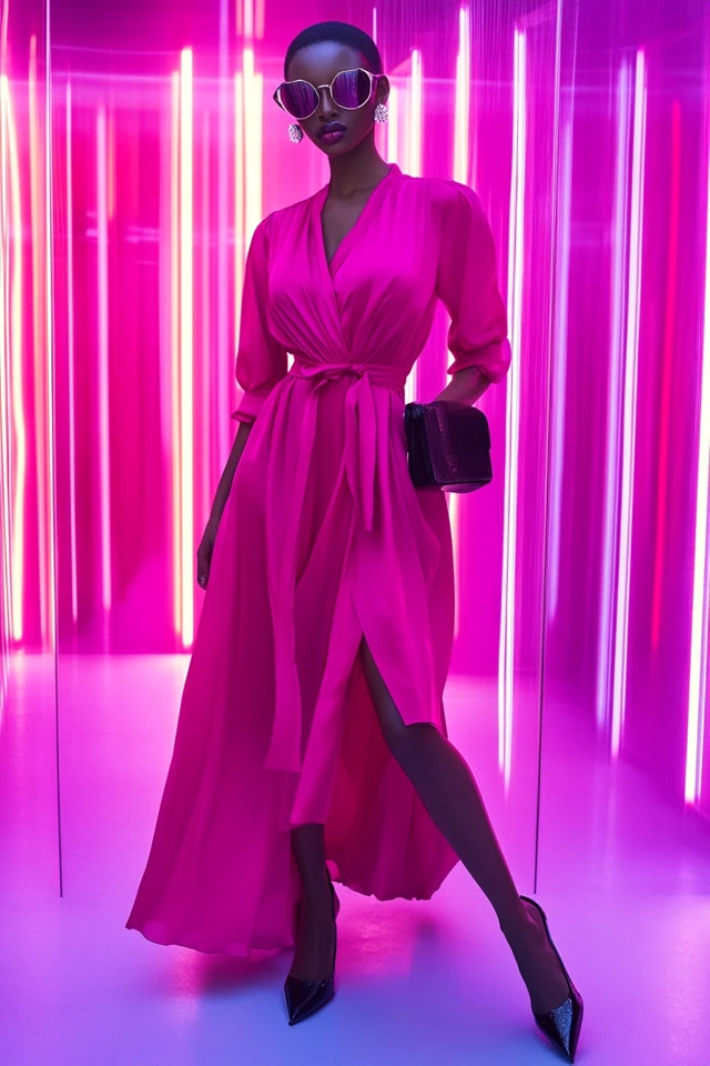 Black Dresses with Fuchsia Accents - photo 4