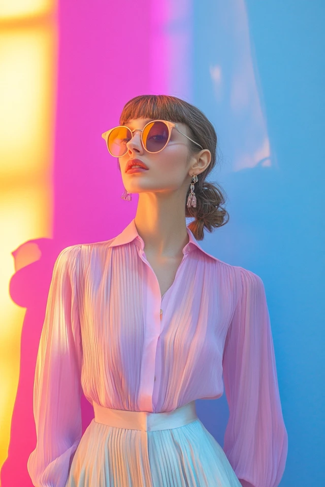 Periwinkle and Soft Pink in Feminine Blouses - photo 4