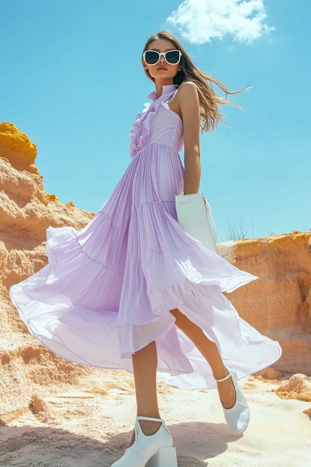 Soft Lavender and White Pairings for Chic Summer Dresses - photo 4