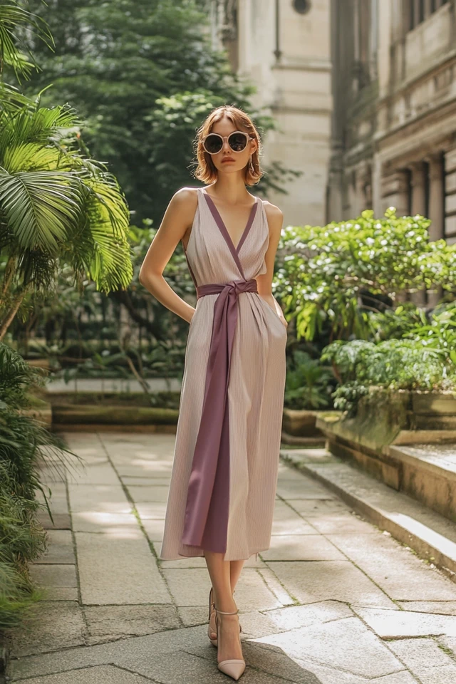 Pairing Warm Beige with Cool Lavender in Dresses - photo 4