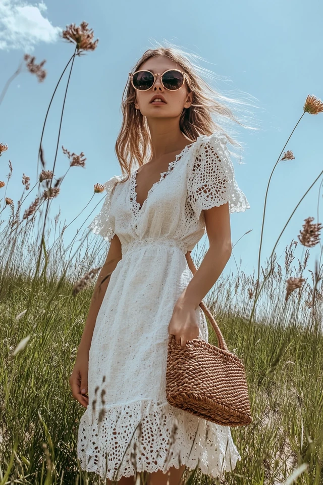 Combining Linen and Eyelet for Breezy Dresses - photo 4