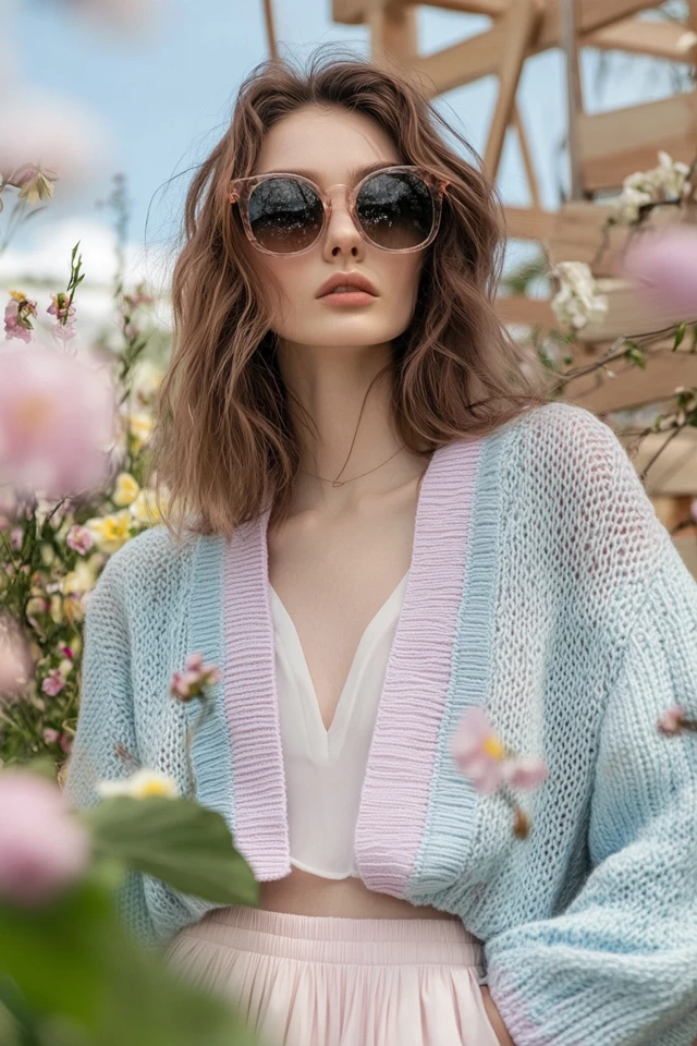 Pastel Cropped Cardigans for Spring Looks - photo 4