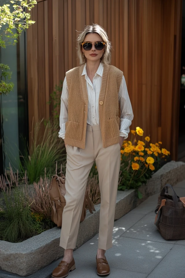 Sleeveless Knit Vests for Layered Spring Outfits - photo 4