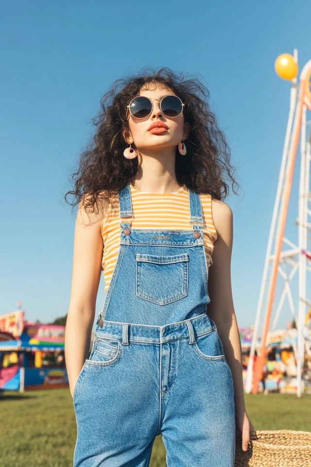 Fun Summer Fair Looks with Denim Overalls - photo 4