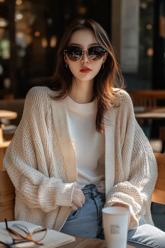 Casual Work-from-Café Styles with Knit Cardigans - photo 4