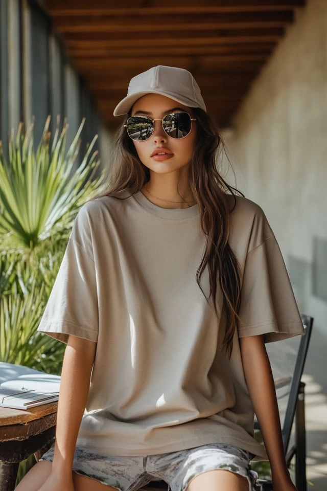 Relaxed Study Session Styles with Oversized Tees - photo 4