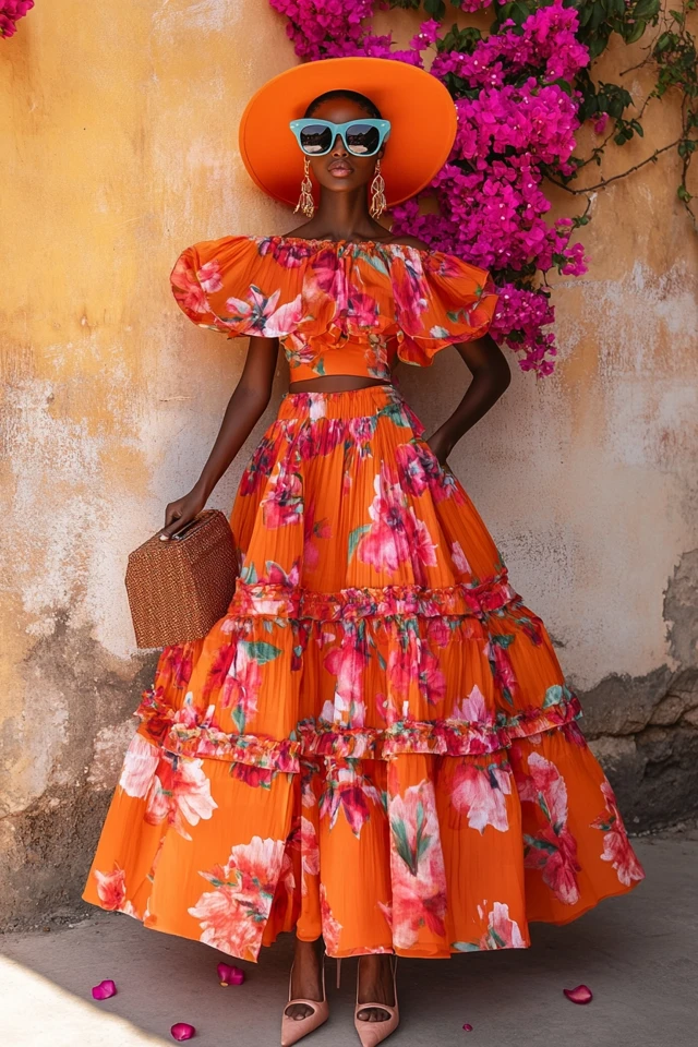 Vibrant Daytime Wedding Outfits with Bright Prints - photo 4