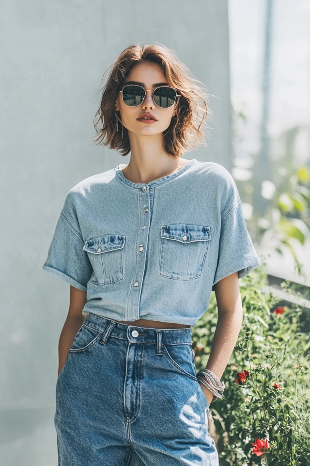 Button-Front Denim Skirts for Casual Days - photo 4