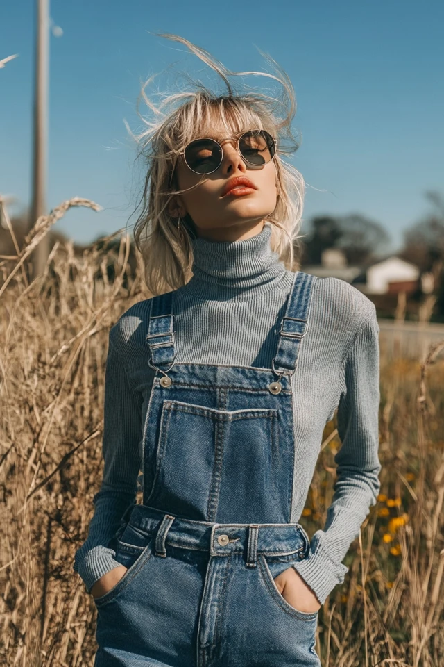 Relaxed Denim Overalls for Windy Days on the Go - photo 4
