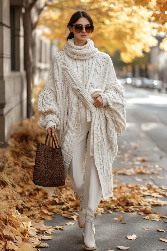 Stylish Knit Sweater Wraps for Dry and Cold Weather - photo 4