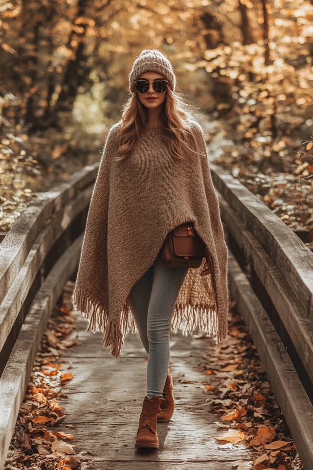 Soft Wool Ponchos for Cool Autumn Hikes - photo 4