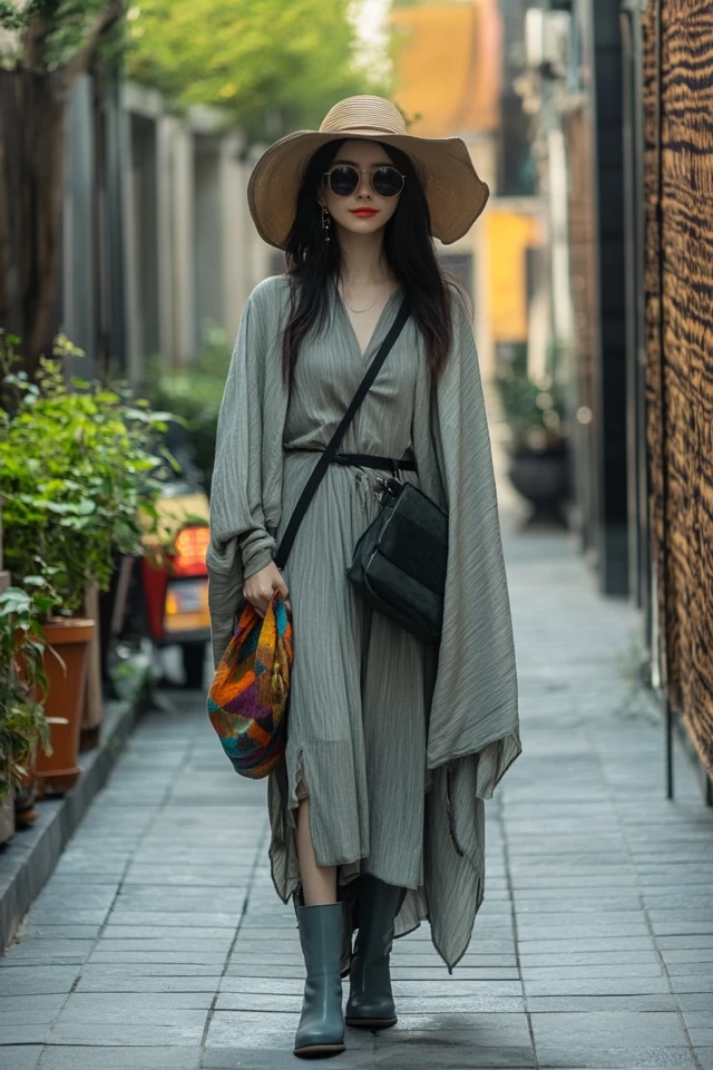 Easy-to-Layer Poncho Dresses for Mild Showers - photo 4