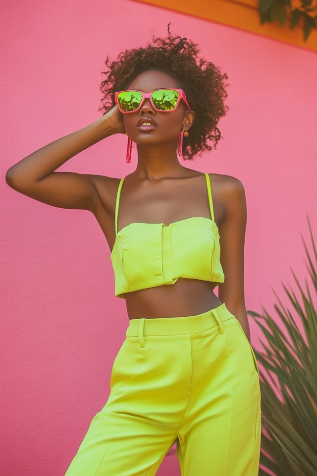 Fun Lime Green and Pink Outfits for Summer Adventures - photo 4