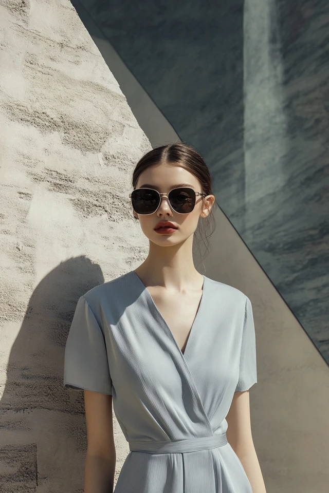 Soft Blue and Taupe Palettes for Office Dresses: Elegant and Professional Styling - photo 4