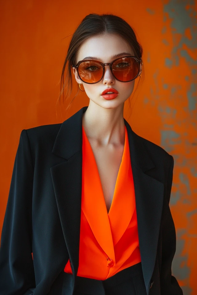 Bright Orange and Deep Charcoal in Eye-Catching Looks - photo 4
