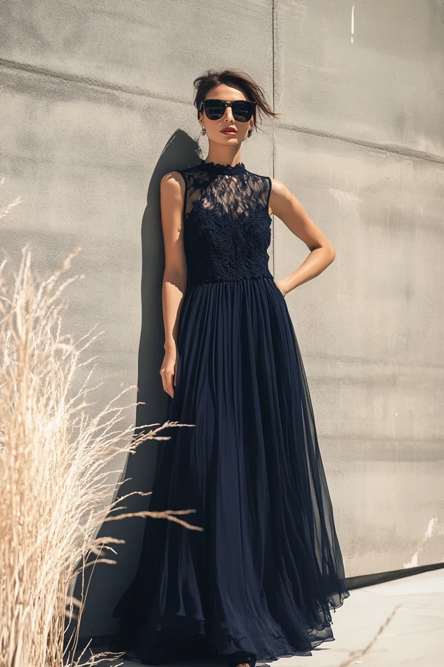 Elegant Navy Dresses for Evening Receptions - photo 4