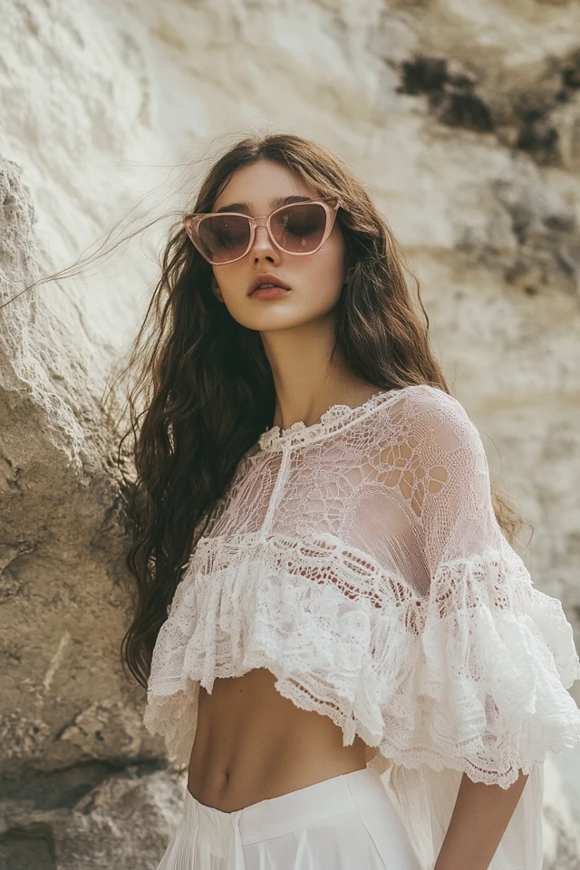 Mixing Crochet and Sheer Fabrics for Romantic Tops - photo 4