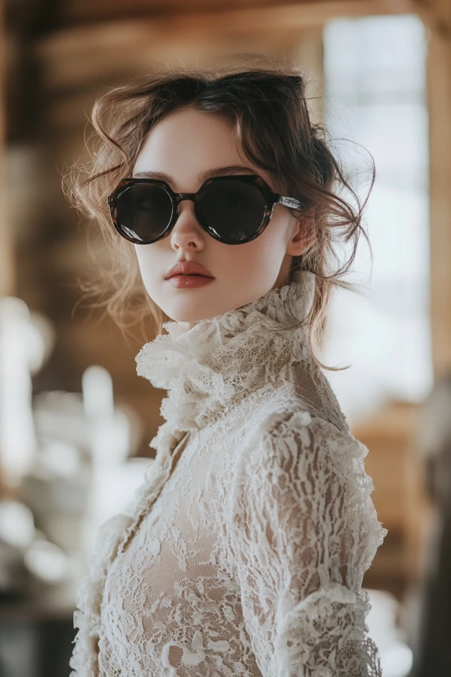 Combining Wool and Lace for Warm Winter Dresses - photo 4