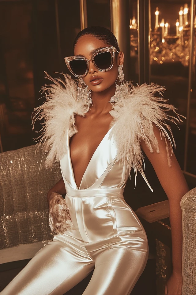 Mixing Satin and Feathers for Luxe Statement Pieces - photo 4